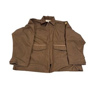 Twinhill Full Zip Jacket Men's L Brown Employee Uniform Pullover Workwear